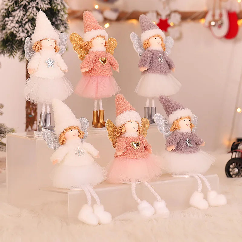 2021 New Year Natal Cute Angel Doll Xmas Tree Ornaments Noel Deco Christmas Decorations for Home Navidad 2020 Decor Santa Gifts